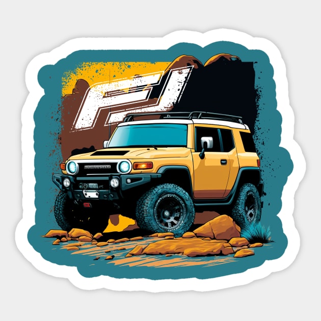 Vintage Style FJ Cruiser - Toyota Fj Cruiser - Sticker Vintage Style FJ Cruiser - Toyota Fj Cruiser - Sticker